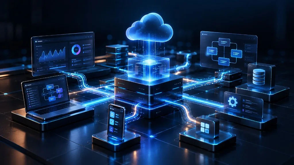 A connected technical environment: applications, data and a central core